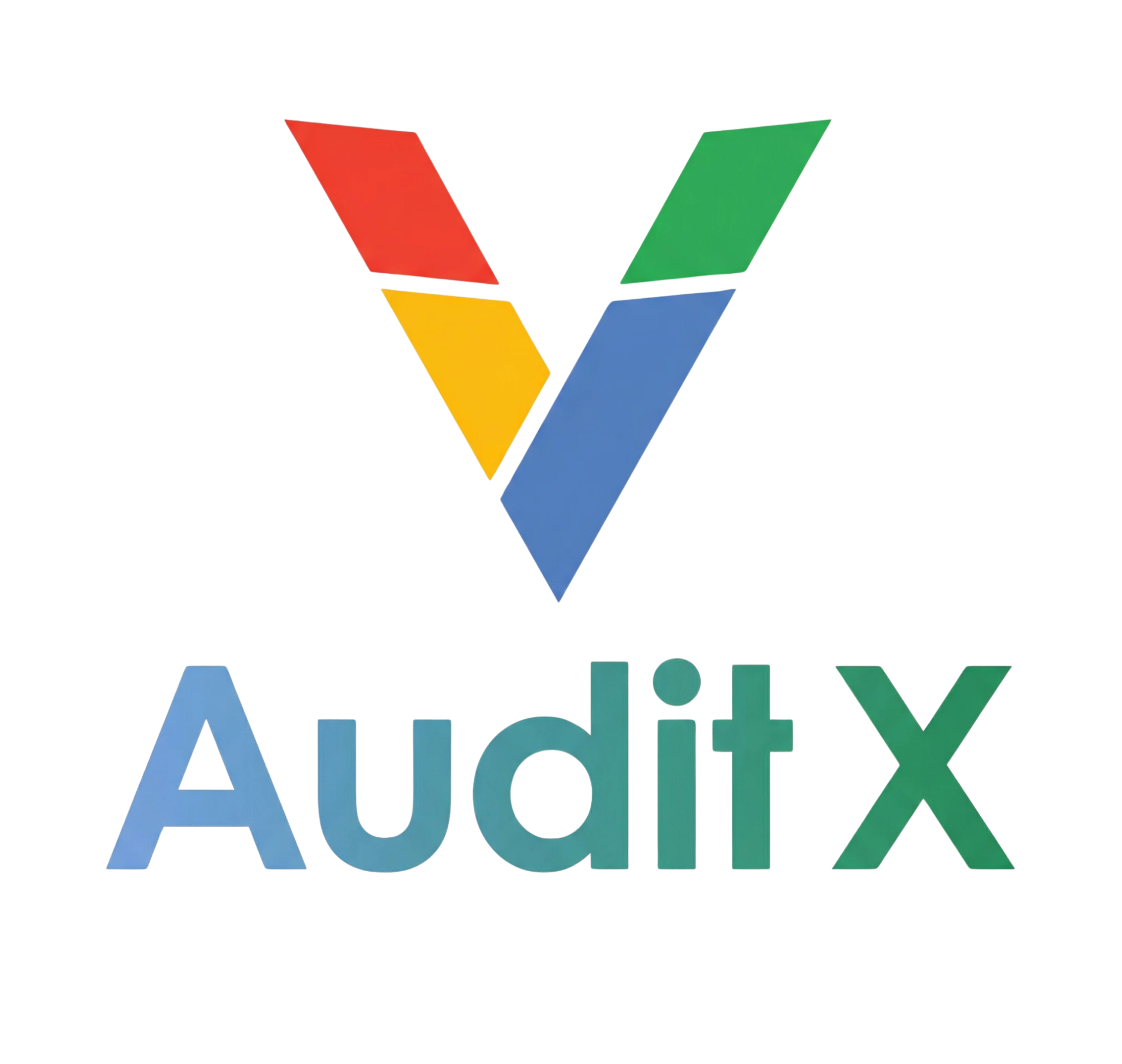V AuditX logo