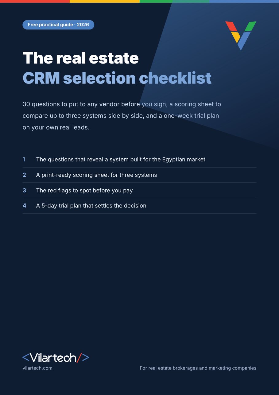 Cover of the real estate CRM selection checklist
